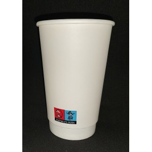 XΑΡΤΙΝΟ ΠΟΤΗΡΙ ΔΙΠΛΟΤΟΙΧΟ ΛΕΥΚΟ ΜΑΤ 16ΟΖ 