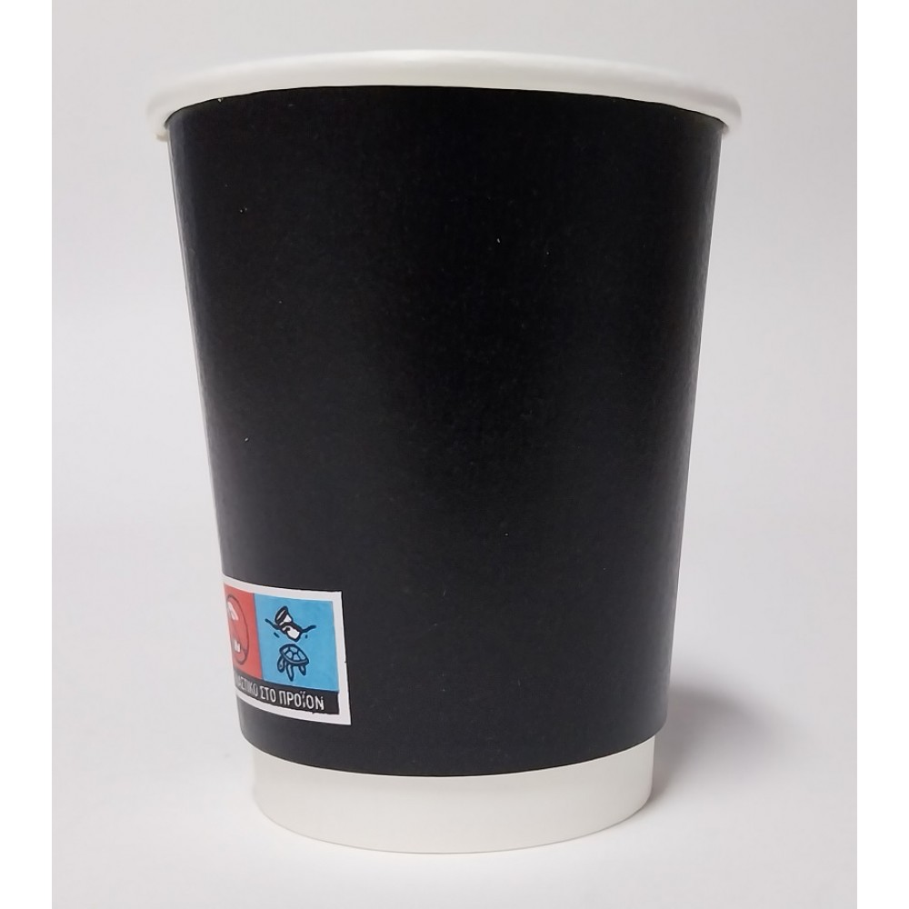 XΑΡΤΙΝΟ ΠΟΤΗΡΙ ΔΙΠΛΟΤΟΙΧΟ ΜΑΥΡΟ ΜΑΤ 8ΟΖ 