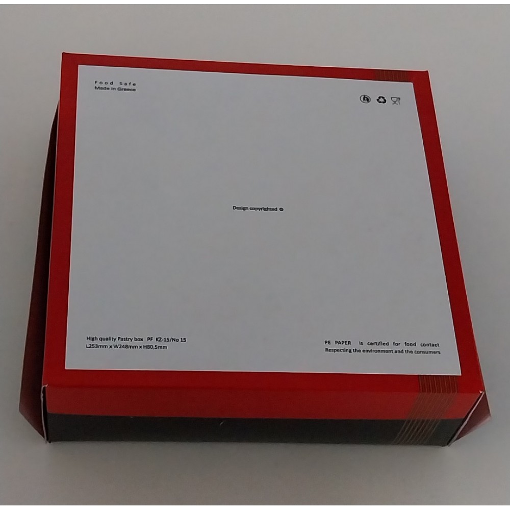 ΚΟΥΤΙ ΖΑΧΑΡΟΠΛΑΣΤΕΙΟΥ ''ΤΟΥΛΙΠΑ'' Νο 15  ΜΕ ΕΣΩΤΕΡΙΚΗ  ΕΠΙΣΤΡΩΣΗ  ΜΕΤΑΛΙΖΕ ή  ΔΙΑΦΑΝΗ 