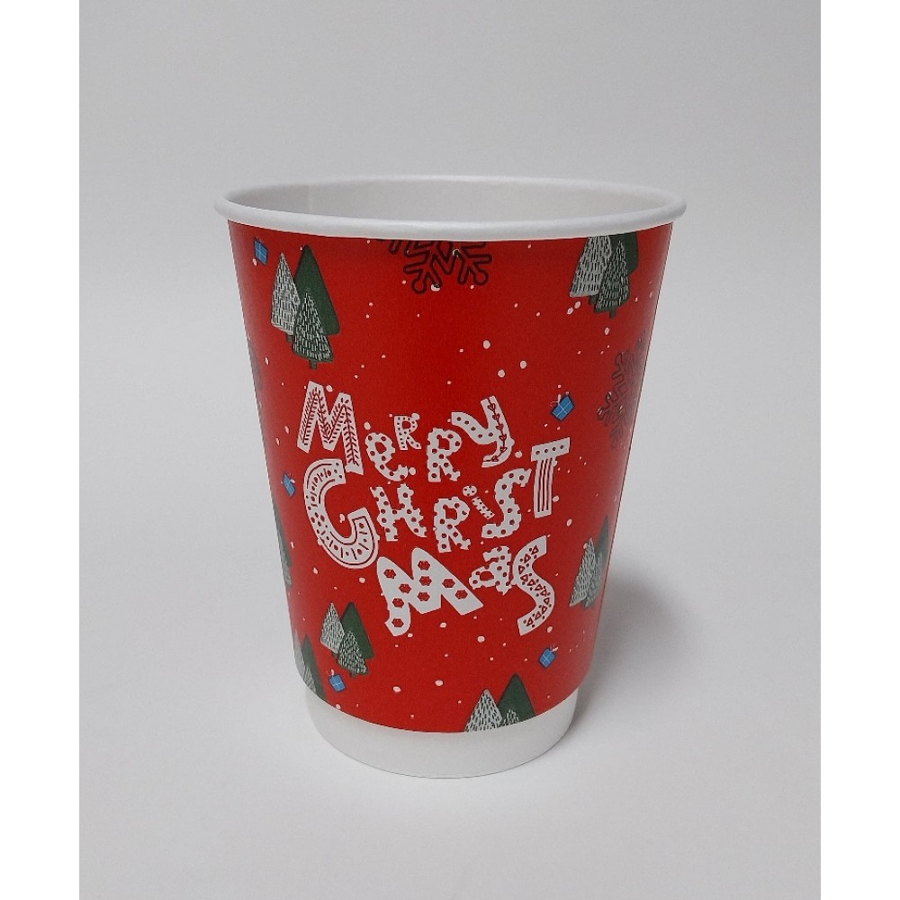 XΑΡΤΙΝΟ ΠΟΤΗΡΙ 12/14ΟΖ ΧΡΙΣΤΟΥΓΕΝΝΙΑΤΙΚΟ ΚΟΚΚΙΝΟ ΔΙΠΛΟΤΟΙΧΟ