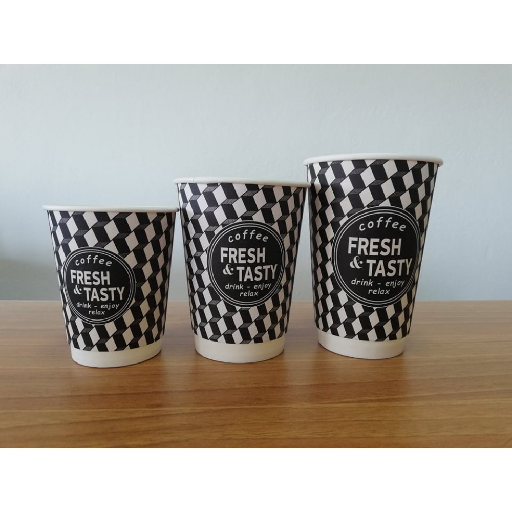 XΑΡΤΙΝΟ ΠΟΤΗΡΙ ΔΙΠΛΟΤΟΙΧΟ 16ΟΖ - ΣΕΙΡΑ ''FRESH & TASTY" 