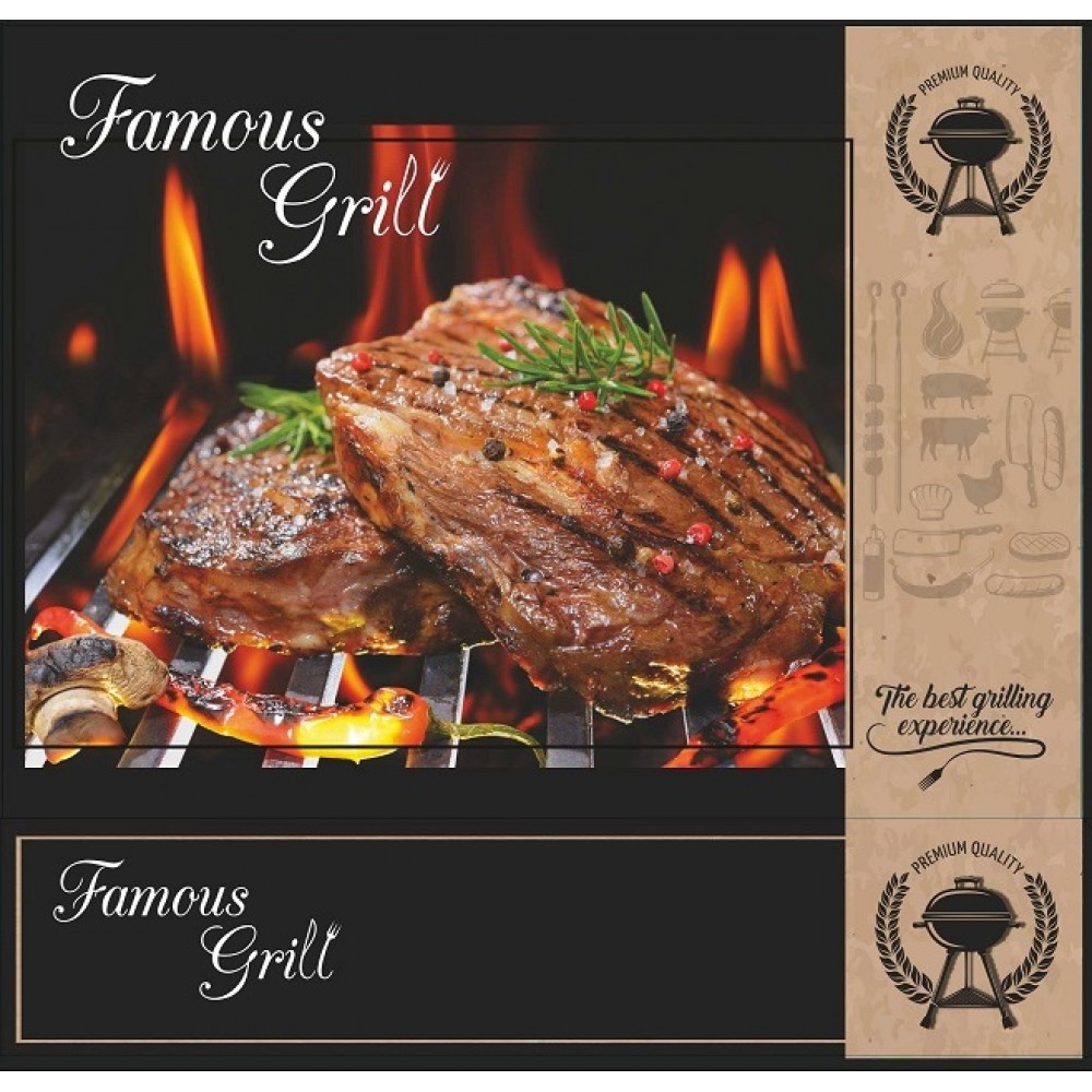 KΟΥΤΙ ΨΗΤΟΠΩΛΕΙΟΥ ΜΕΤΑΛΙΖΕ ΔΙΑΝΟΜΗΣ ΤΡΟΦΙΜΩΝ ΝΤΕΛΙΒΕΡΙ Νο 5 - ΜΕΡΙΔΑ ΨΗΤΑ - ''FAMOUS GRILL'' 