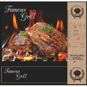 KΟΥΤΙ ΨΗΤΟΠΩΛΕΙΟΥ ΜΕΤΑΛΙΖΕ ΔΙΑΝΟΜΗΣ ΤΡΟΦΙΜΩΝ ΝΤΕΛΙΒΕΡΙ Νο 5 - ΜΕΡΙΔΑ ΨΗΤΑ - ''FAMOUS GRILL'' 