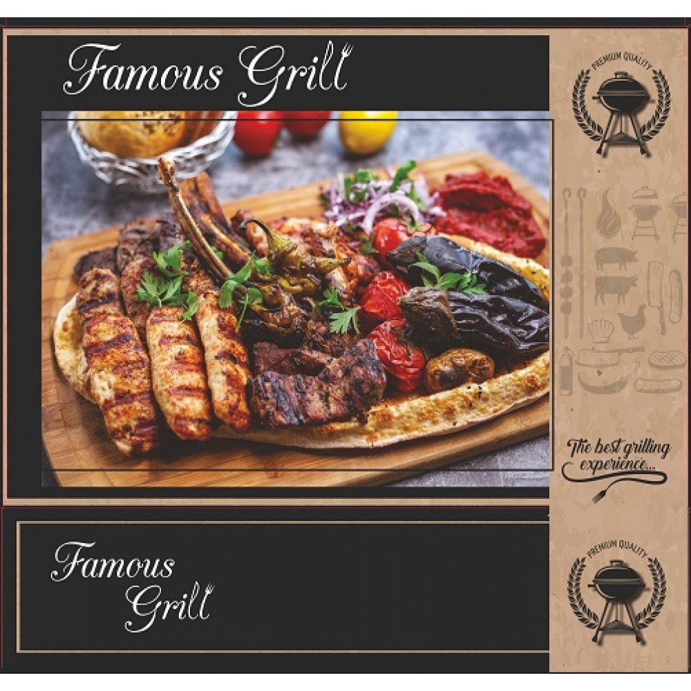 KΟΥΤΙ ΨΗΤΟΠΩΛΕΙΟΥ ΜΕΤΑΛΙΖΕ ΔΙΑΝΟΜΗΣ ΤΡΟΦΙΜΩΝ ΝΤΕΛΙΒΕΡΙ Νο Ζ89 - ΜΕΓΑΛΗ ΜΕΡΙΔΑ - ''FAMOUS GRILL'' 