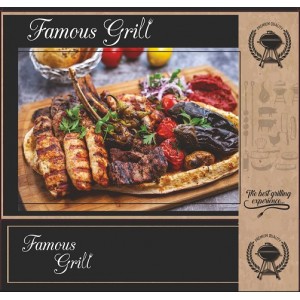 KΟΥΤΙ ΨΗΤΟΠΩΛΕΙΟΥ ΜΕΤΑΛΙΖΕ ΔΙΑΝΟΜΗΣ ΤΡΟΦΙΜΩΝ ΝΤΕΛΙΒΕΡΙ Νο Ζ89 - ΜΕΓΑΛΗ ΜΕΡΙΔΑ - ''FAMOUS GRILL'' 