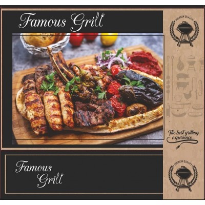 KΟΥΤΙ ΨΗΤΟΠΩΛΕΙΟΥ ΜΕΤΑΛΙΖΕ ΔΙΑΝΟΜΗΣ ΤΡΟΦΙΜΩΝ ΝΤΕΛΙΒΕΡΙ Νο Ζ89 - ΜΕΓΑΛΗ ΜΕΡΙΔΑ - ''FAMOUS GRILL'' 