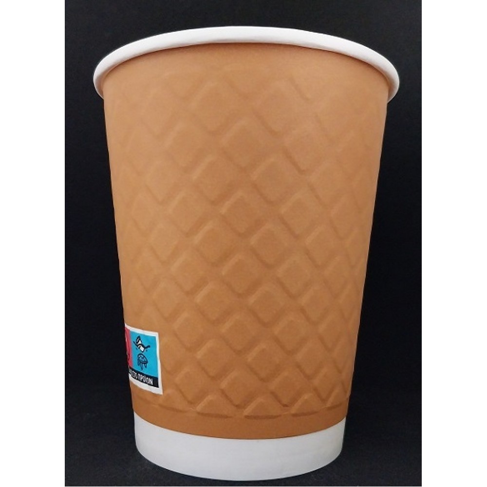 XΑΡΤΙΝΟ ΠΟΤΗΡΙ ΑΝΑΓΛΥΦΟ 12/14ΟΖ ''DIAMOND'' ΚΡΑΦΤ - ΔΙΠΛΟΤΟΙΧΟ EMBOSSED