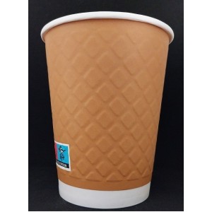 XΑΡΤΙΝΟ ΠΟΤΗΡΙ ΑΝΑΓΛΥΦΟ 12/14ΟΖ ''DIAMOND'' ΚΡΑΦΤ - ΔΙΠΛΟΤΟΙΧΟ EMBOSSED