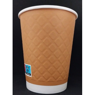 XΑΡΤΙΝΟ ΠΟΤΗΡΙ ΑΝΑΓΛΥΦΟ 12/14ΟΖ ''DIAMOND'' ΚΡΑΦΤ - ΔΙΠΛΟΤΟΙΧΟ EMBOSSED