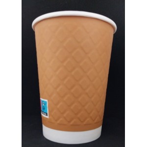 XΑΡΤΙΝΟ ΠΟΤΗΡΙ ΑΝΑΓΛΥΦΟ 16ΟΖ ''DIAMOND'' ΚΡΑΦΤ - ΔΙΠΛΟΤΟΙΧΟ EMBOSSED