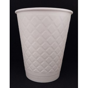 XΑΡΤΙΝΟ ΠΟΤΗΡΙ ΑΝΑΓΛΥΦΟ 8ΟΖ ''DIAMOND'' ΛΕΥΚΟ - ΔΙΠΛΟΤΟΙΧΟ EMBOSSED