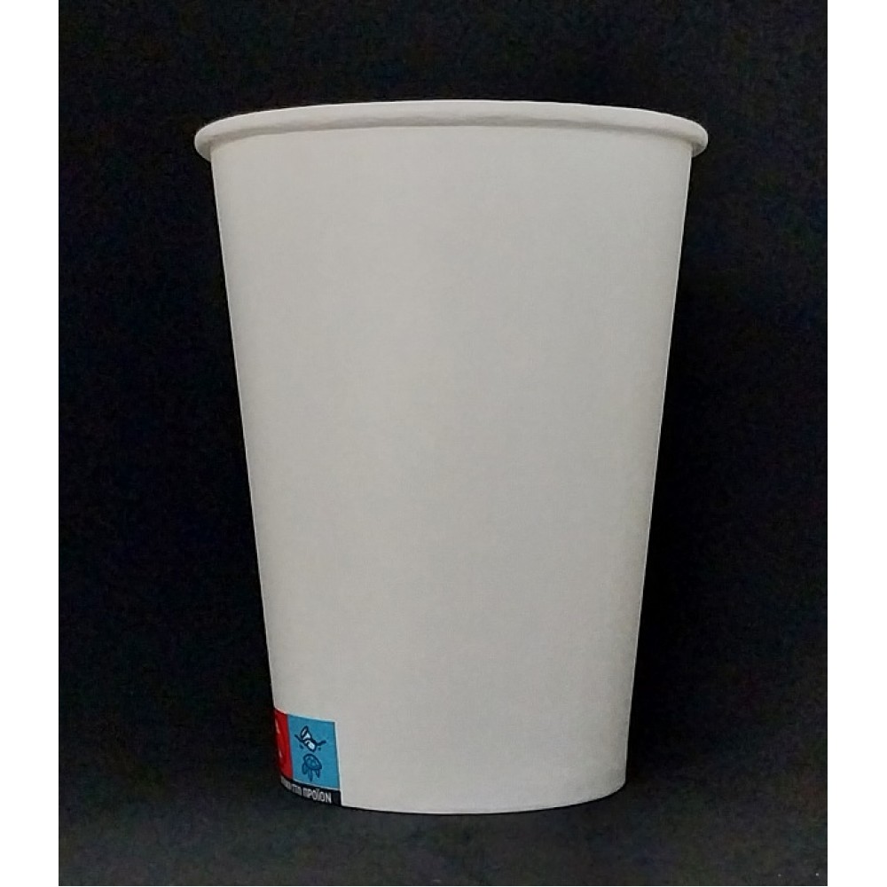 XΑΡΤΙΝΟ ΠΟΤΗΡΙ ΜΟΝΟΤΟΙΧΟ ΛΕΥΚΟ ΜΑΤ 12/14ΟΖ 