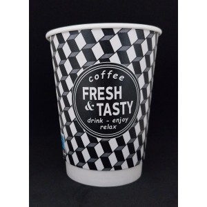 XΑΡΤΙΝΟ ΠΟΤΗΡΙ ΔΙΠΛΟΤΟΙΧΟ 12/14ΟΖ  - ΣΕΙΡΑ ''FRESH & TASTY" 