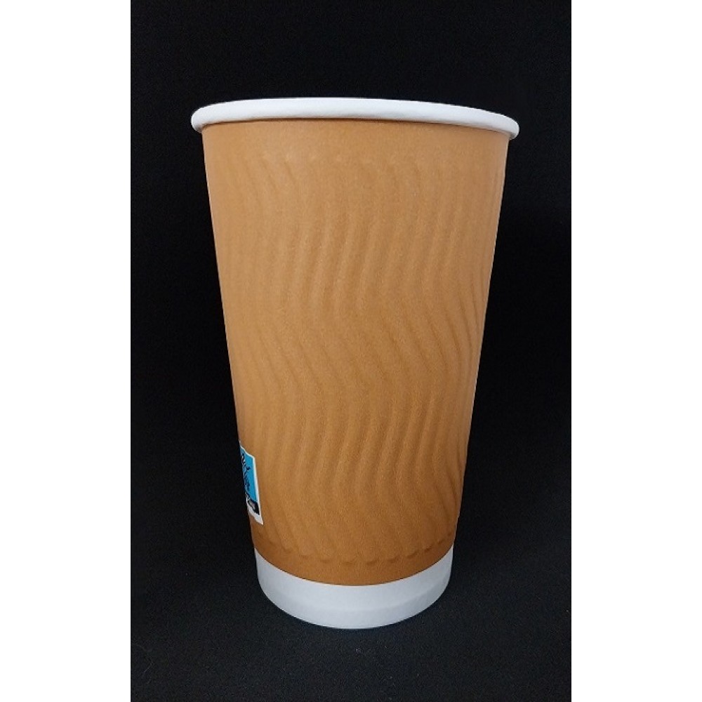 XΑΡΤΙΝΟ ΠΟΤΗΡΙ ΑΝΑΓΛΥΦΟ 16ΟΖ ''RIPPLED'' ΚΡΑΦΤ - ΔΙΠΛΟΤΟΙΧΟ EMBOSSED