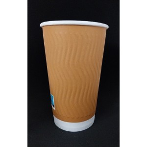 XΑΡΤΙΝΟ ΠΟΤΗΡΙ ΑΝΑΓΛΥΦΟ 16ΟΖ ''RIPPLED'' ΚΡΑΦΤ - ΔΙΠΛΟΤΟΙΧΟ EMBOSSED