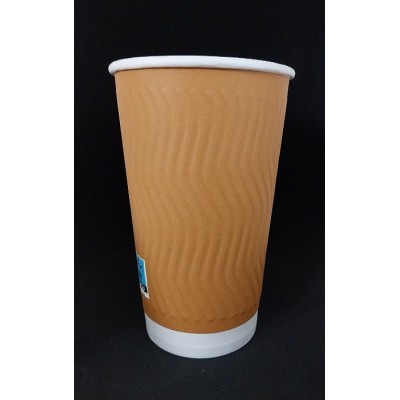 XΑΡΤΙΝΟ ΠΟΤΗΡΙ ΑΝΑΓΛΥΦΟ 16ΟΖ ''RIPPLED'' ΚΡΑΦΤ - ΔΙΠΛΟΤΟΙΧΟ EMBOSSED