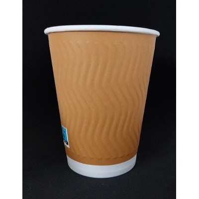 XΑΡΤΙΝΟ ΠΟΤΗΡΙ ΑΝΑΓΛΥΦΟ 8ΟΖ ''RIPPLED'' ΚΡΑΦΤ - ΔΙΠΛΟΤΟΙΧΟ EMBOSSED