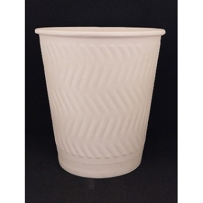 XΑΡΤΙΝΟ ΠΟΤΗΡΙ ΑΝΑΓΛΥΦΟ 8ΟΖ ''RIPPLED'' ΛΕΥΚΟ - ΔΙΠΛΟΤΟΙΧΟ EMBOSSED 