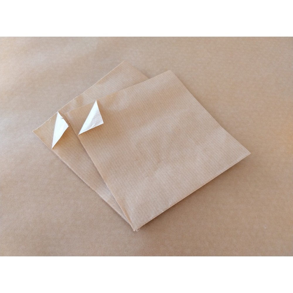 ΧΑΡΤΙΝΗ ΣΑΚΟΥΛΑ ΦΑΚΕΛΟΣ ΓΩΝΙΑ ''ΚΡΑΦΤ'' 13x13cm ΜΕ ΡΕ ΑΔΙΑΒΡΟΧΗ - ΑΝΟΙΧΤΗ ΣΤΙΣ 2 ΟΨΕΙΣ