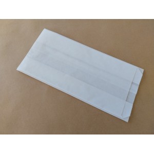 ΧΑΡΤΙΝΗ ΣΑΚΟΥΛΑ ''ΛΕΥΚΗ'' ΜΕ ΡΕ ΑΔΙΑΒΡΟΧΗ 12,5x28cm 