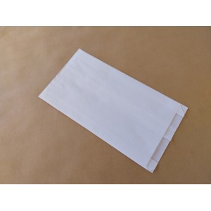 ΧΑΡΤΙΝΗ ΣΑΚΟΥΛΑ ''ΛΕΥΚΗ'' ΜΕ ΡΕ ΑΔΙΑΒΡΟΧΗ 17x32cm  