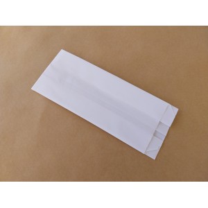 ΧΑΡΤΙΝΗ ΣΑΚΟΥΛΑ ''ΛΕΥΚΗ'' ΜΕ ΡΕ ΑΔΙΑΒΡΟΧΗ 9,5x22cm 