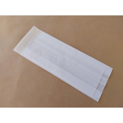 ΧΑΡΤΙΝΗ ΣΑΚΟΥΛΑ ''ΛΕΥΚΗ'' ΜΕ ΡΕ ΑΔΙΑΒΡΟΧΗ 9,5x28cm 